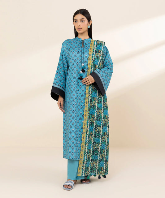 SAPPHIRE | UNSTITCHED 3 PIECE PRINTED LAWN SUIT
