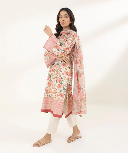 Sapphire | Unstitched 3Pc Printed Lawn Suit | 3P-DY23V1-23B