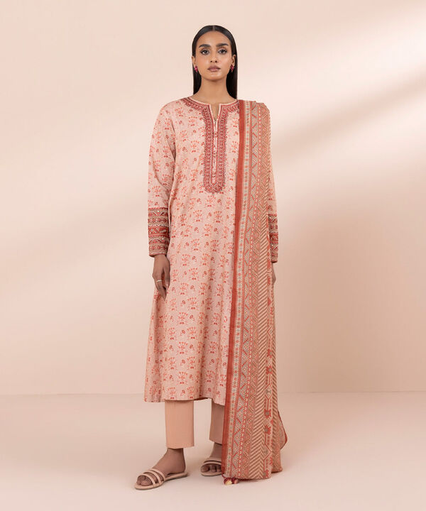 SAPPHIRE | UNSTITCHED 3 PIECE EMBROIDERED LAWN SUIT