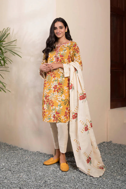 Sapphire | Unstitched 3Pc Printed Khaddar Suit | U3P-WS23R9-28