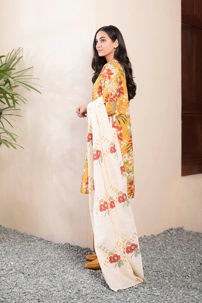 Sapphire | Unstitched 3Pc Printed Khaddar Suit | U3P-WS23R9-28