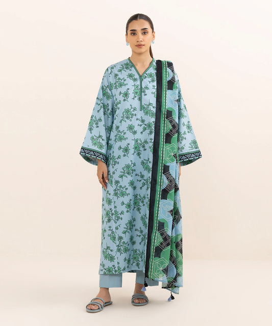 SAPPHIRE | UNSTITCHED 3 PIECE PRINTED LAWN SUIT