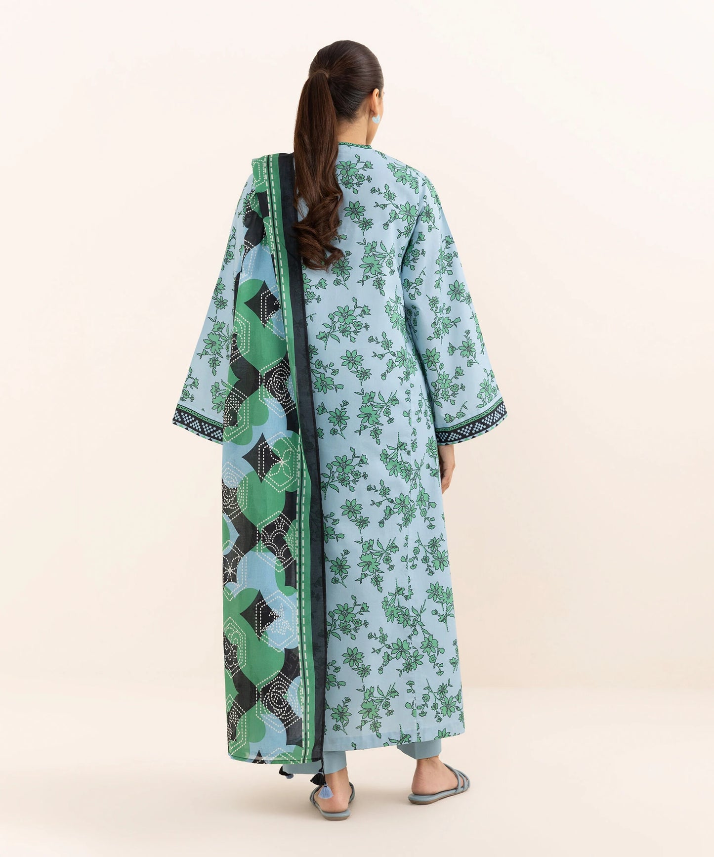 SAPPHIRE | UNSTITCHED 3 PIECE PRINTED LAWN SUIT