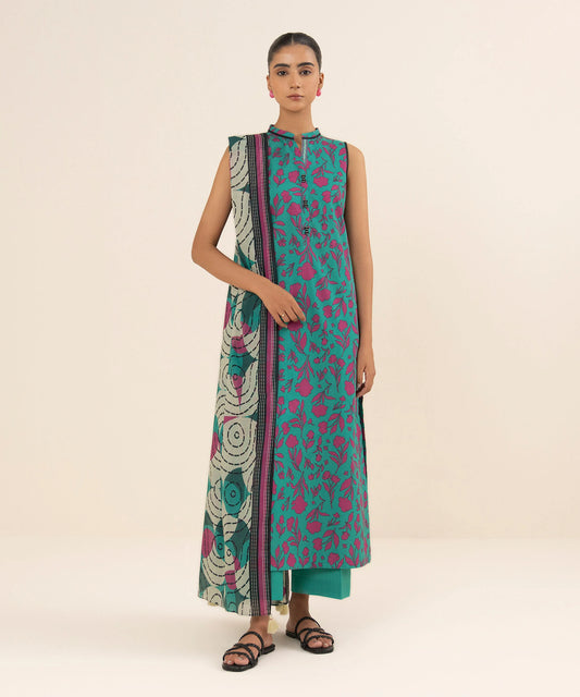 SAPPHIRE | UNSTITCHED 3 PIECE PRINTED LAWN SUIT