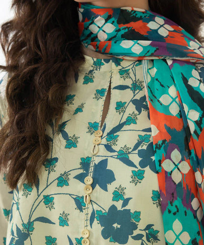 Sapphire | Unstitched 2Pc Printed Lawn - Shirt & Dupatta | U2D-DY23V4-11R