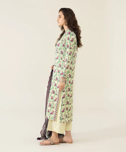 Sapphire | Unstitched 2Pc Printed Lawn - Shirt & Dupatta | U2D-DY23V4-12R