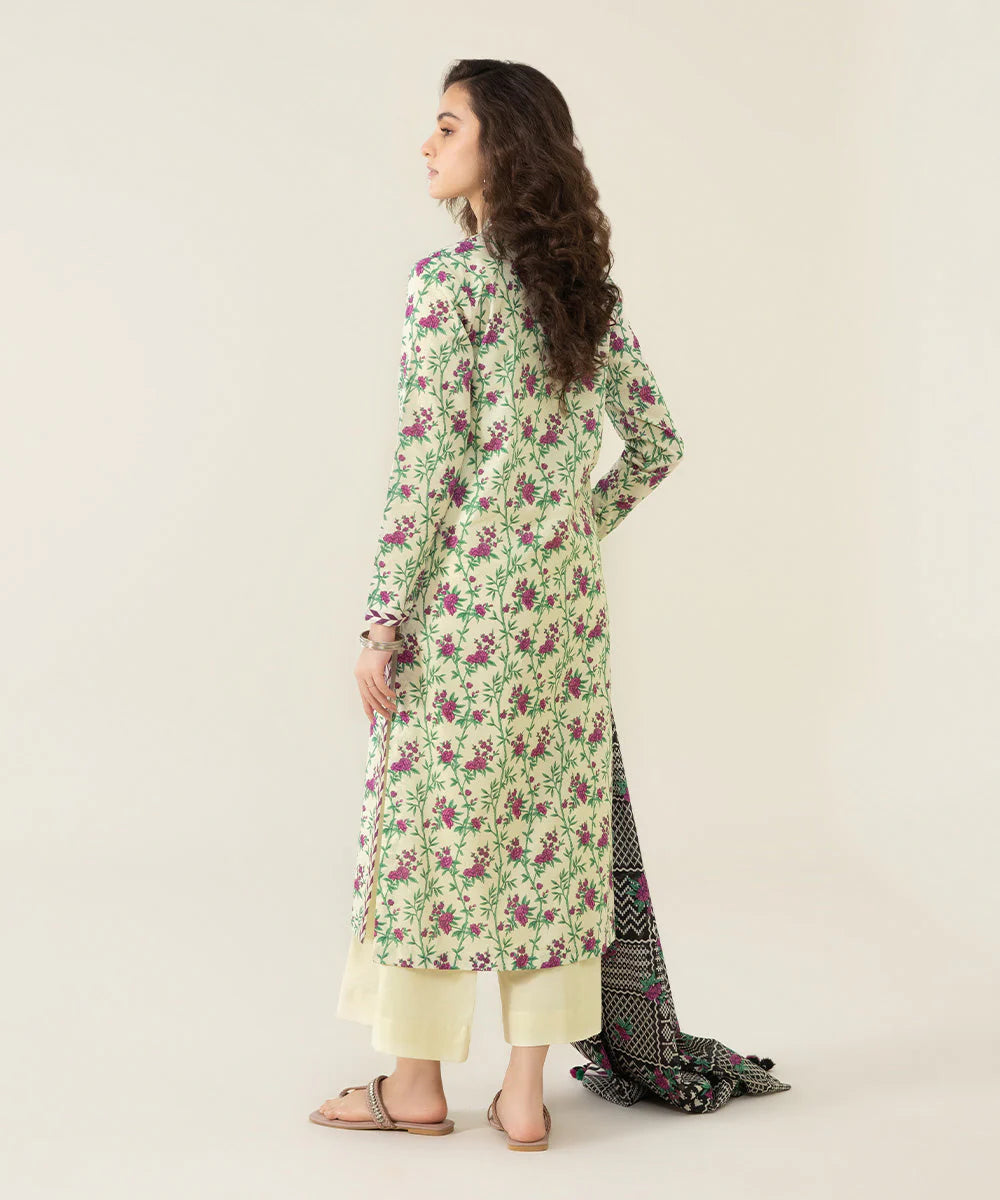 Sapphire | Unstitched 2Pc Printed Lawn - Shirt & Dupatta | U2D-DY23V4-12R