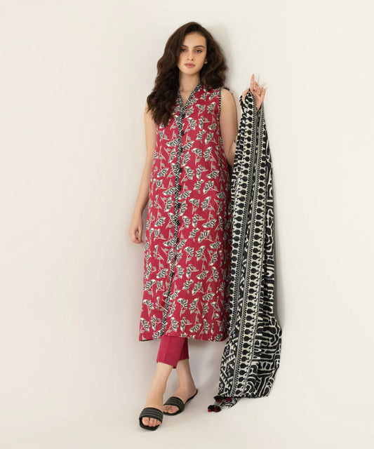 Sapphire | Unstitched 2Pc Printed Lawn - Shirt & Dupatta | U2D-DY23V4-13R