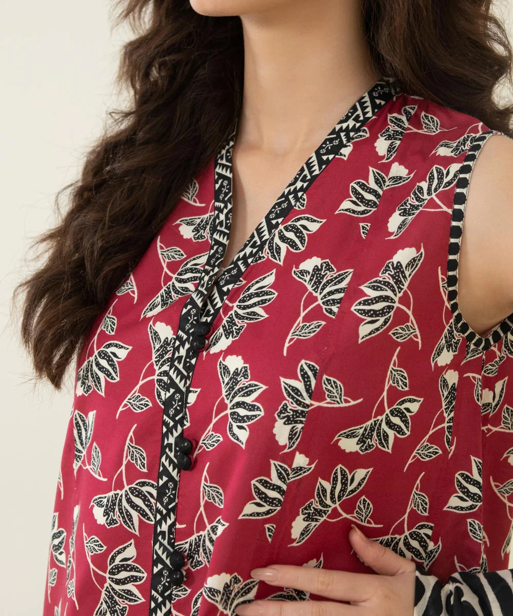 Sapphire | Unstitched 2Pc Printed Lawn - Shirt & Dupatta | U2D-DY23V4-13R