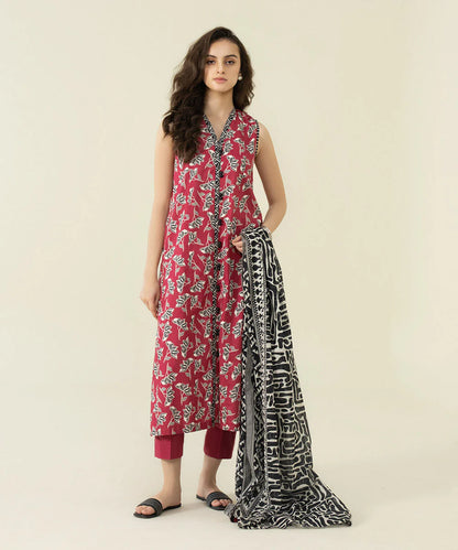 Sapphire | Unstitched 2Pc Printed Lawn - Shirt & Dupatta | U2D-DY23V4-13R
