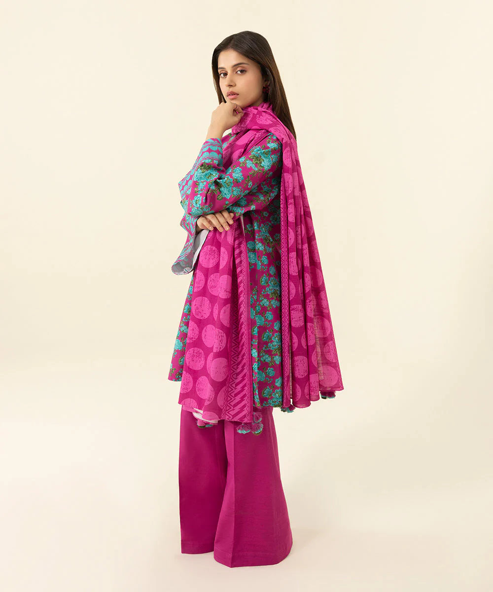 SAPPHIRE | UNSTITCHED 2 PIECE PRINTED LIGHT KHADDAR SUIT