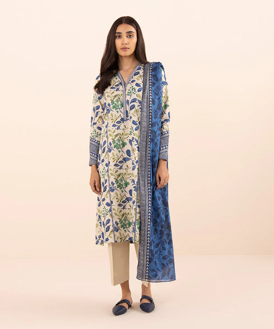 SAPPHIRE | UNSTITCHED 2 PIECE PRINTED LAWN SUIT