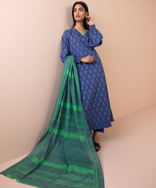 SAPPHIRE | UNSTITCHED 2 PIECE PRINTED LAWN SUIT