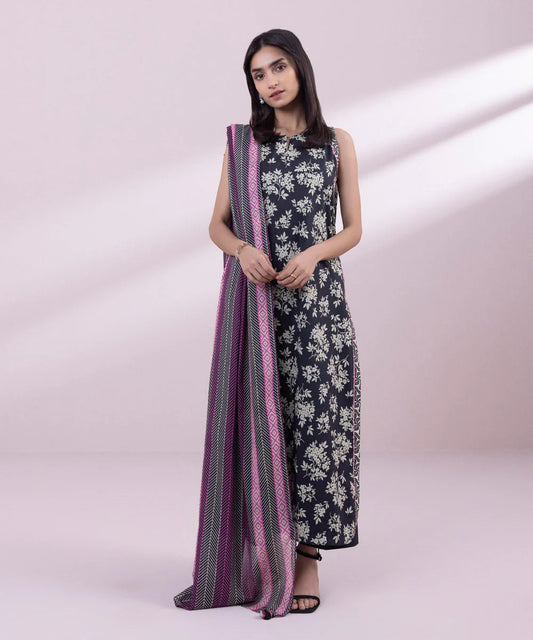 SAPPHIRE | UNSTITCHED 2 PIECE PRINTED LAWN SUIT