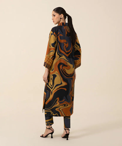 SAPPHIRE | UNSTITCHED 2 PIECE PRINTED LINEN SUIT