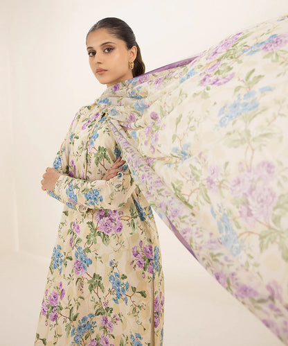 SAPPHIRE | UNSTITCHED 2 PIECE PRINTED LAWN SUIT