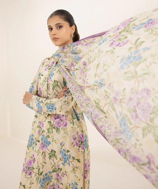 SAPPHIRE | UNSTITCHED 2 PIECE PRINTED LAWN SUIT