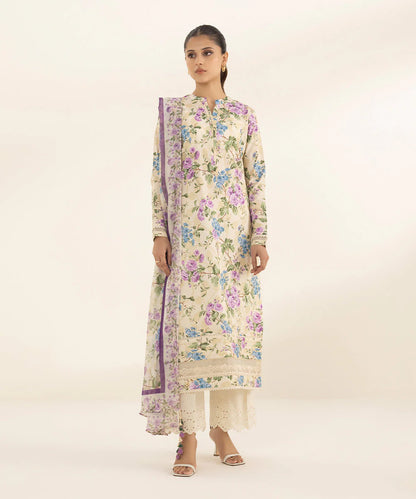 SAPPHIRE | UNSTITCHED 2 PIECE PRINTED LAWN SUIT