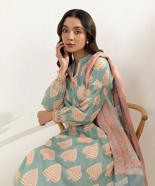SAPPHIRE | UNSTITCHED 2 PIECE PRINTED LAWN SUIT