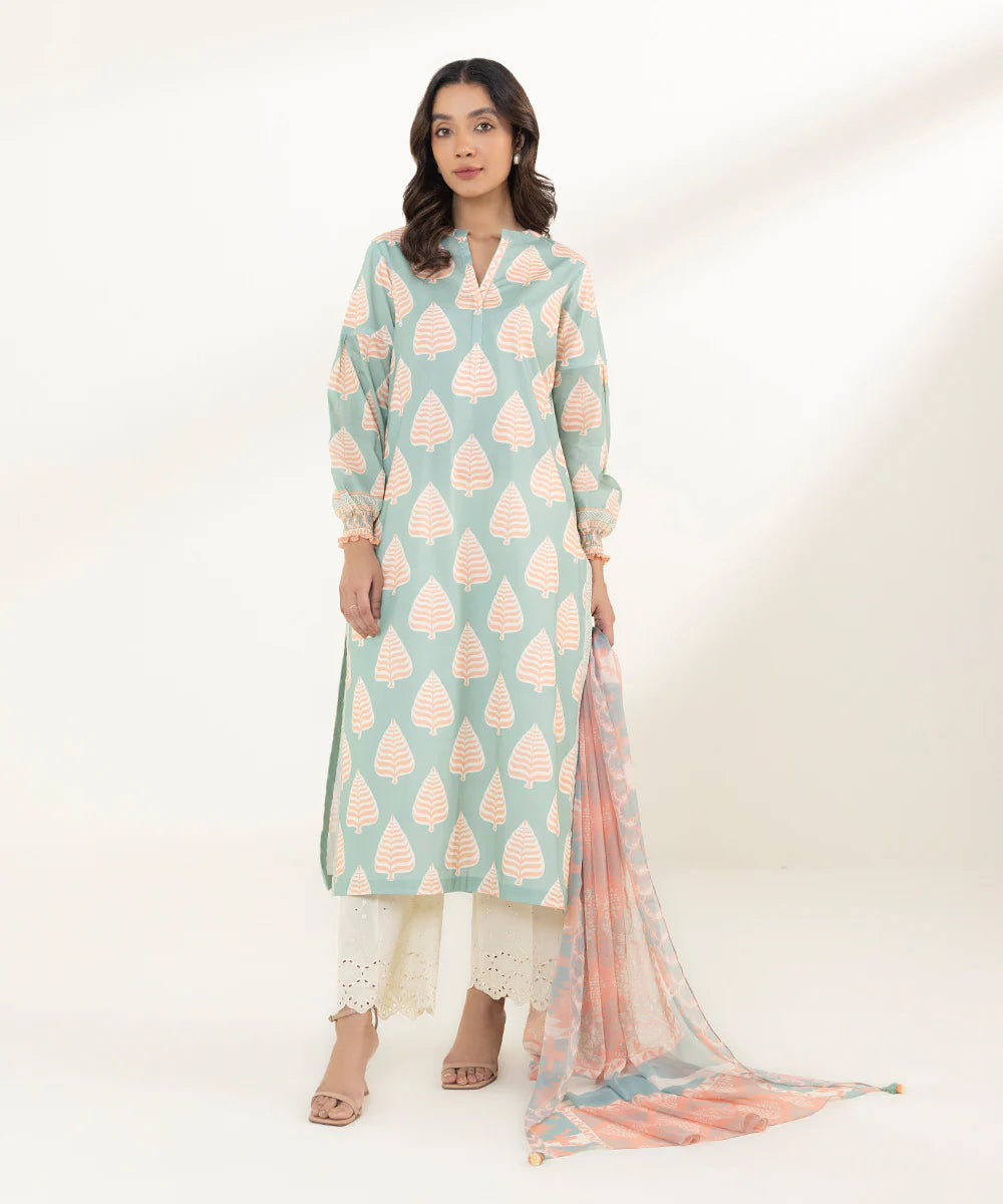 SAPPHIRE | UNSTITCHED 2 PIECE PRINTED LAWN SUIT