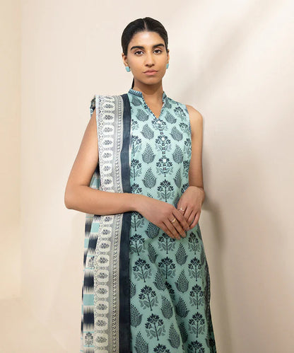 SAPPHIRE | UNSTITCHED 2 PIECE EMBROIDERED LAWN SUIT