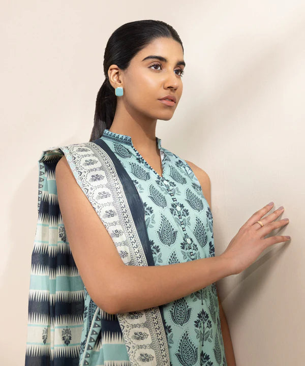 SAPPHIRE | UNSTITCHED 2 PIECE EMBROIDERED LAWN SUIT