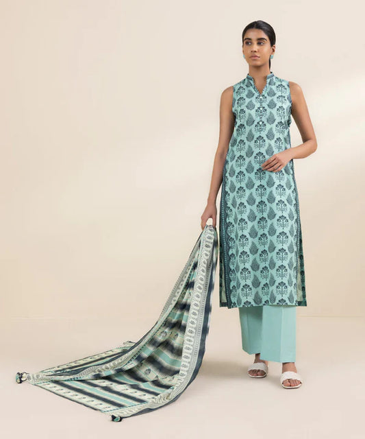 SAPPHIRE | UNSTITCHED 2 PIECE EMBROIDERED LAWN SUIT