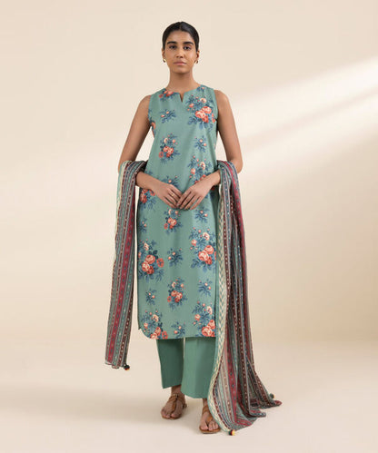 SAPPHIRE | UNSTITCHED 2 PIECE PRINTED LAWN SUIT