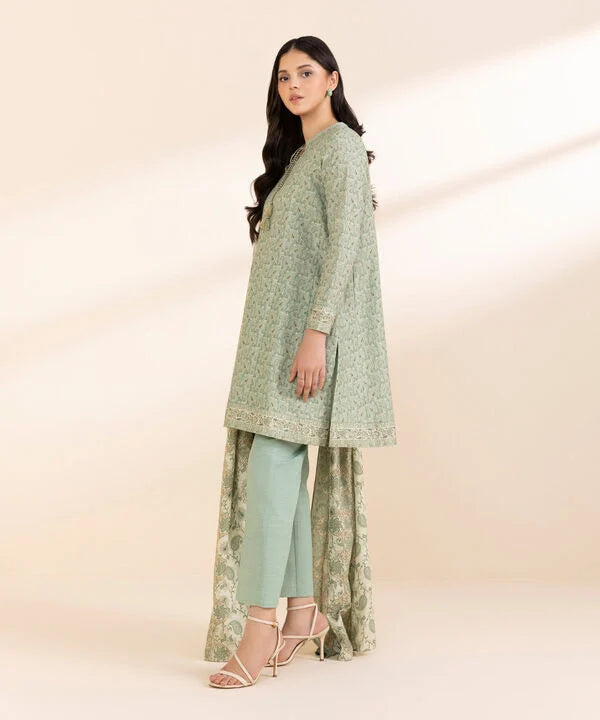 SAPPHIRE | UNSTITCHED 2 PIECE PRINTED CAMBRIC SUIT