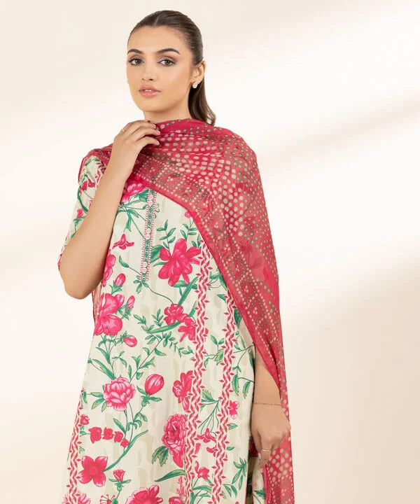 SAPPHIRE | UNSTITCHED 2 PIECE PRINTED LAWN SUIT