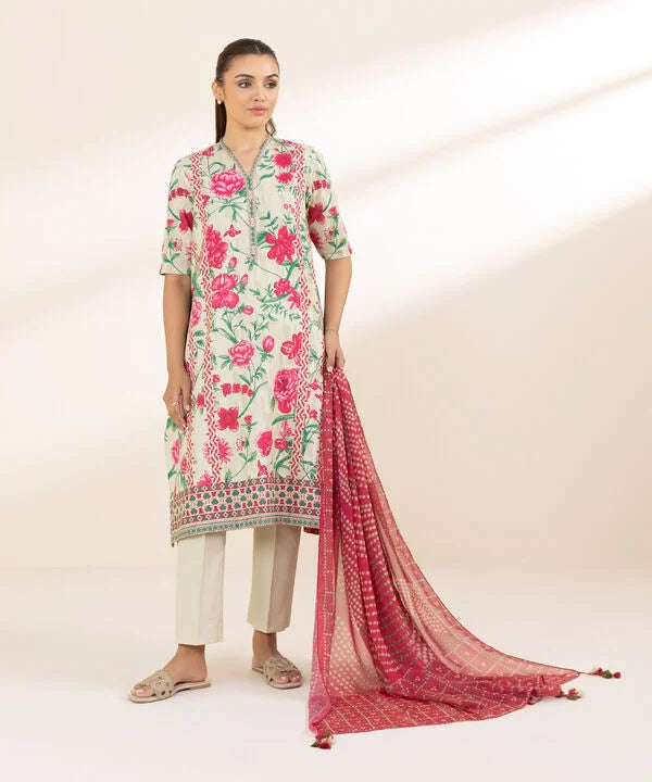 SAPPHIRE | UNSTITCHED 2 PIECE PRINTED LAWN SUIT
