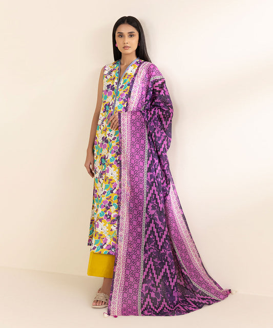 SAPPHIRE | UNSTITCHED 2 PIECE PRINTED LAWN SUIT