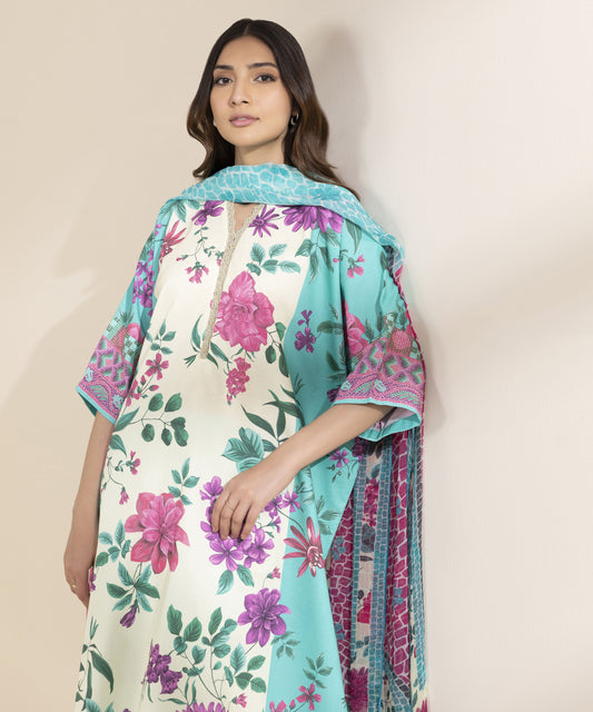 SAPPHIRE | UNSTITCHED 3 PIECE PRINTED LAWN SUIT
