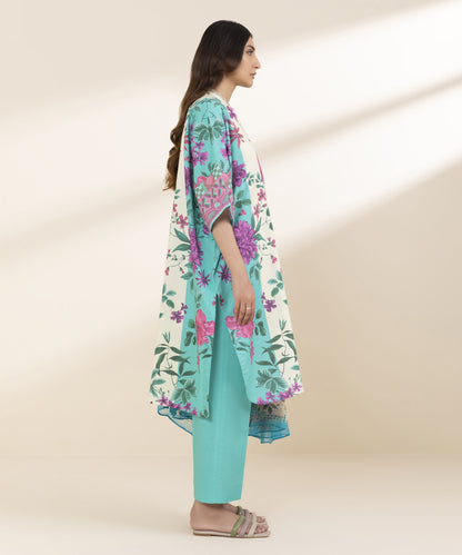 SAPPHIRE | UNSTITCHED 3 PIECE PRINTED LAWN SUIT