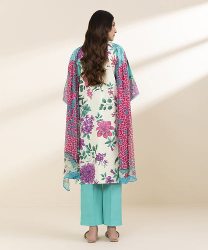 SAPPHIRE | UNSTITCHED 3 PIECE PRINTED LAWN SUIT