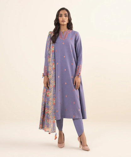 SAPPHIRE | UNSTITCHED 3 PIECE EMBROIDERED DOBBY SUIT