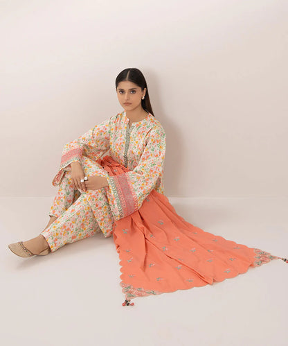 SAPPHIRE | UNSTITCHED 3 PIECE EMBROIDERED CAMBRIC SUIT