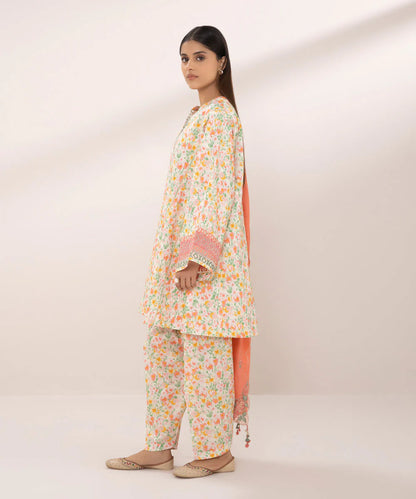 SAPPHIRE | UNSTITCHED 3 PIECE EMBROIDERED CAMBRIC SUIT