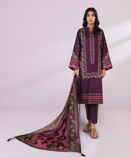 SAPPHIRE | UNSTITCHED 2 PIECE EMBROIDERED LAWN SUIT