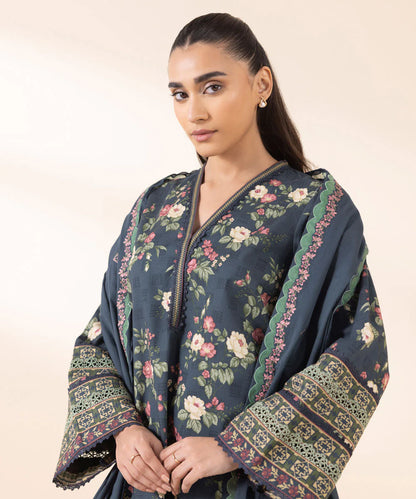 SAPPHIRE | UNSTITCHED 2 PIECE EMBROIDERED COTTON SUIT