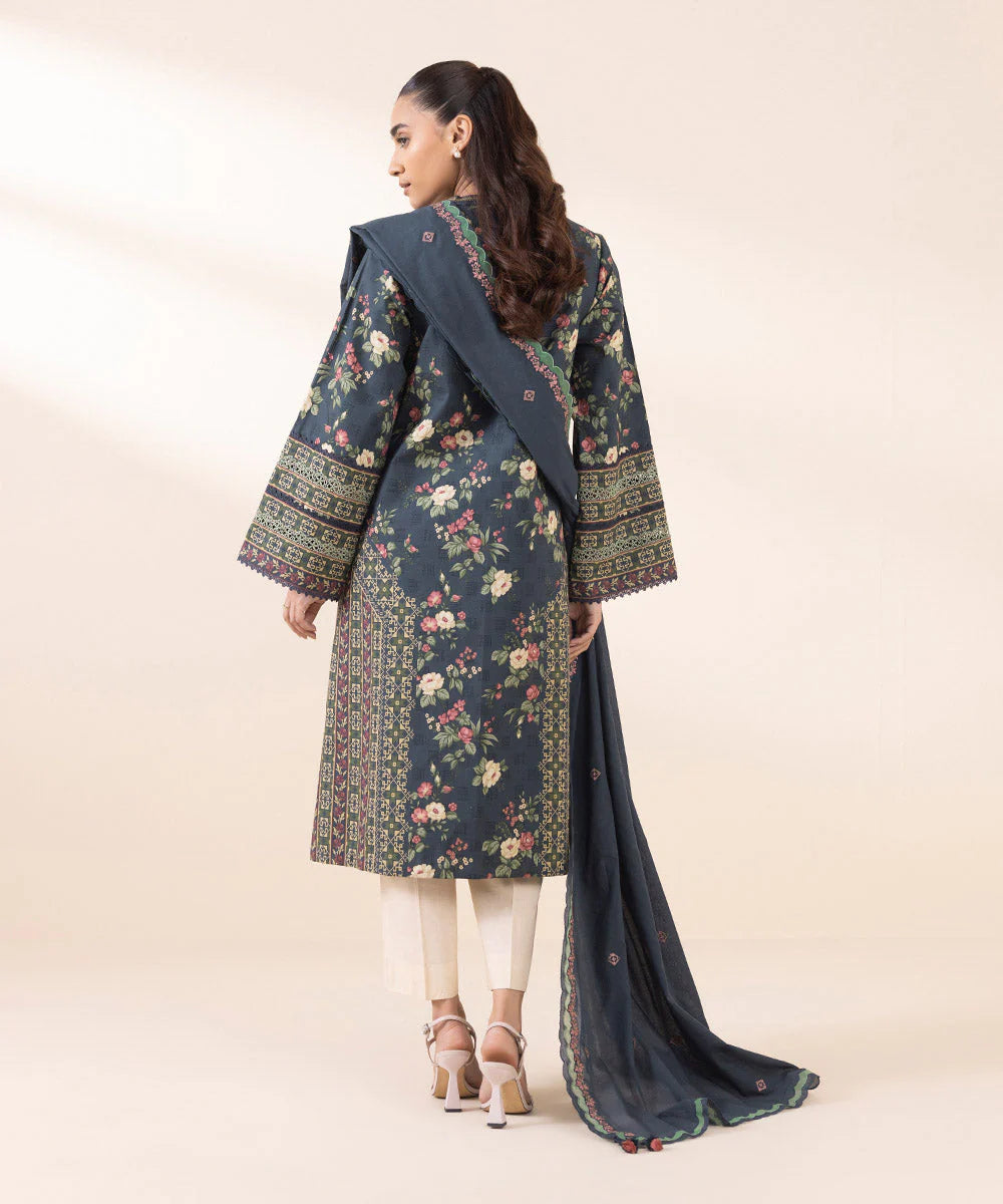 SAPPHIRE | UNSTITCHED 2 PIECE EMBROIDERED COTTON SUIT