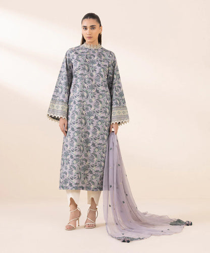 SAPPHIRE | UNSTITCHED 2 PIECE EMBROIDERED COTTON SUIT