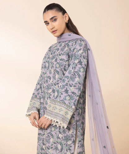 SAPPHIRE | UNSTITCHED 2 PIECE EMBROIDERED COTTON SUIT