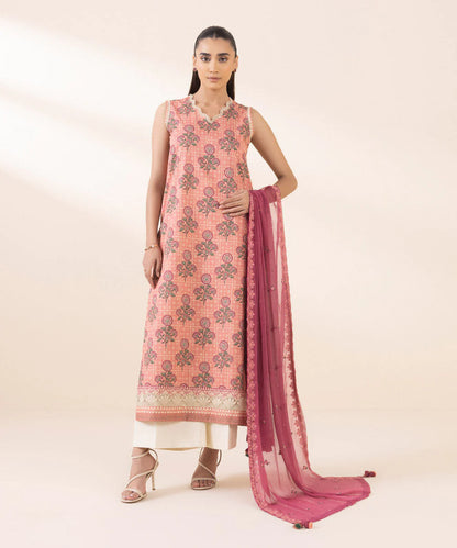 SAPPHIRE | UNSTITCHED 2 PIECE EMBROIDERED COTTON SUIT