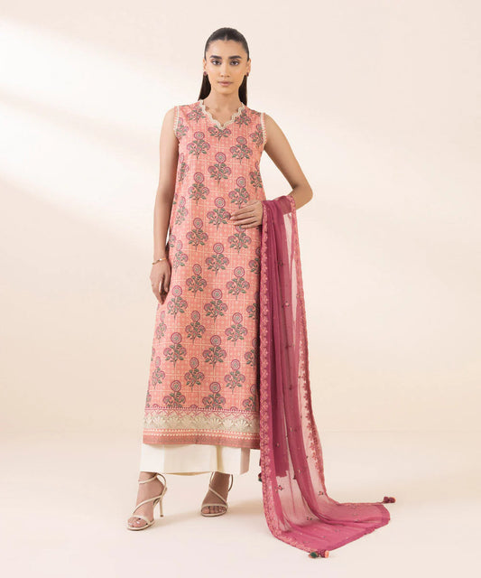 SAPPHIRE | UNSTITCHED 2 PIECE EMBROIDERED COTTON SUIT