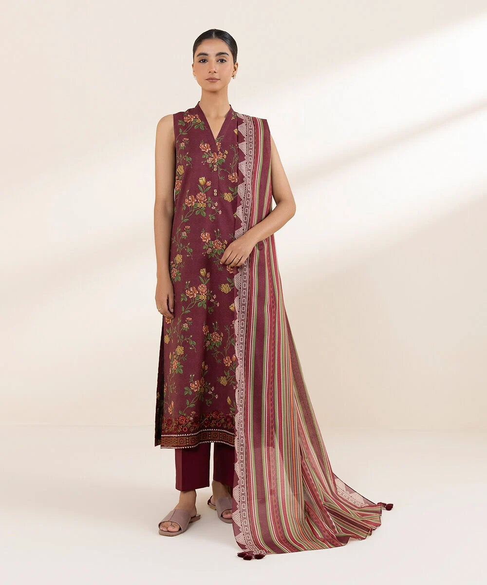 SAPPHIRE | UNSTITCHED 2 PIECE EMBROIDERED LAWN SUIT