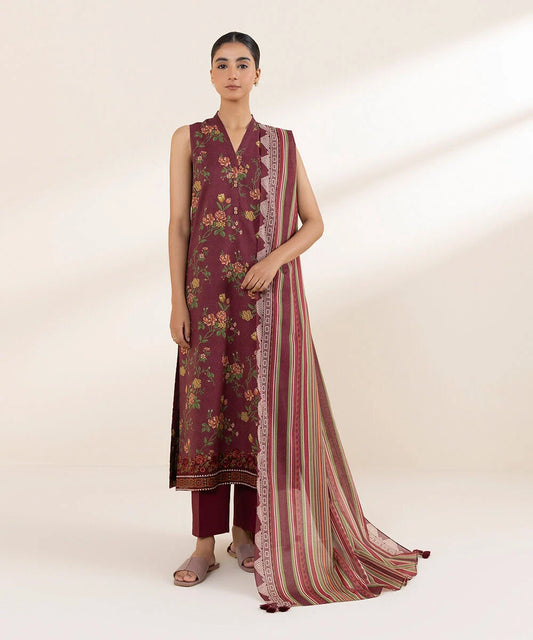 SAPPHIRE | UNSTITCHED 2 PIECE EMBROIDERED LAWN SUIT