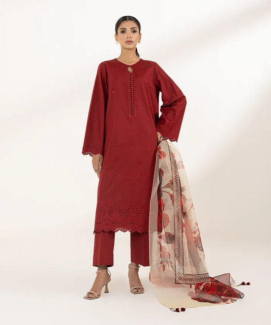 SAPPHIRE | UNSTITCHED 3 PIECE EMBROIDERED DOBBY SUIT
