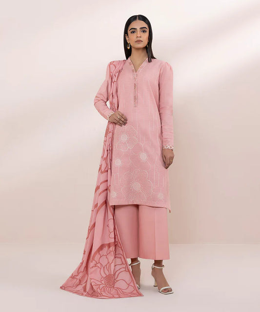 SAPPHIRE | UNSTITCHED 2 PIECE EMBROIDERED DOBBY SUIT