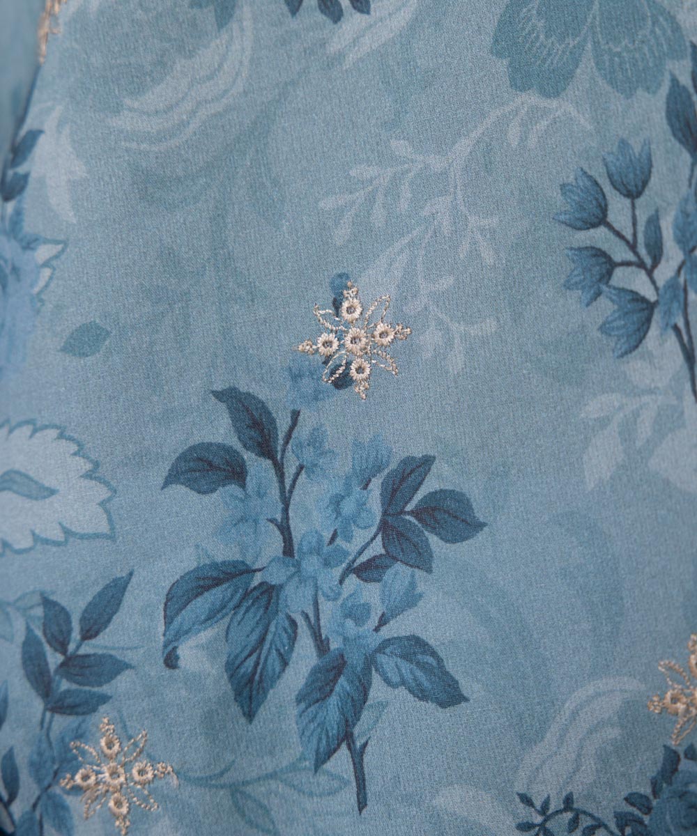 SAPPHIRE | UNSTITCHED 3 PIECE EMBROIDERED CAMBRIC SUIT